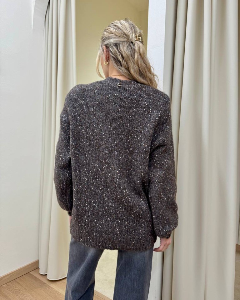 Cardigan over moro effetto puntinato Souvenir Shop Online Cardigan over moro effetto puntinato Souvenir