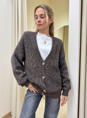 Shop Online Cardigan over moro effetto puntinato Souvenir