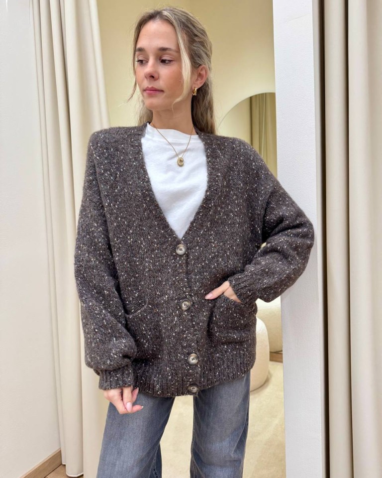 Cardigan over moro effetto puntinato Souvenir Shop Online Cardigan over moro effetto puntinato Souvenir