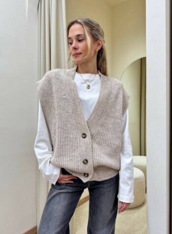 Shop Online Gilet maglia inglese beige mélange Souvenir