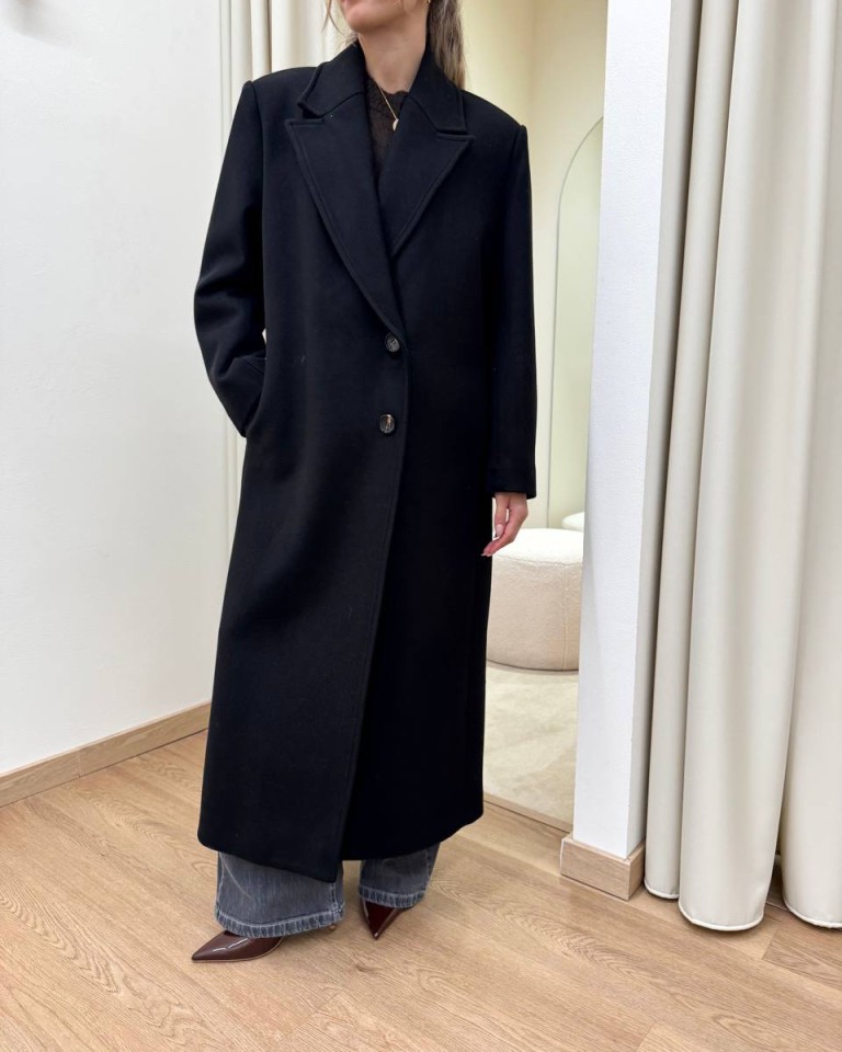 Cappotto Marianna lungo nero Souvenir Shop Online Cappotto Marianna lungo nero Souvenir
