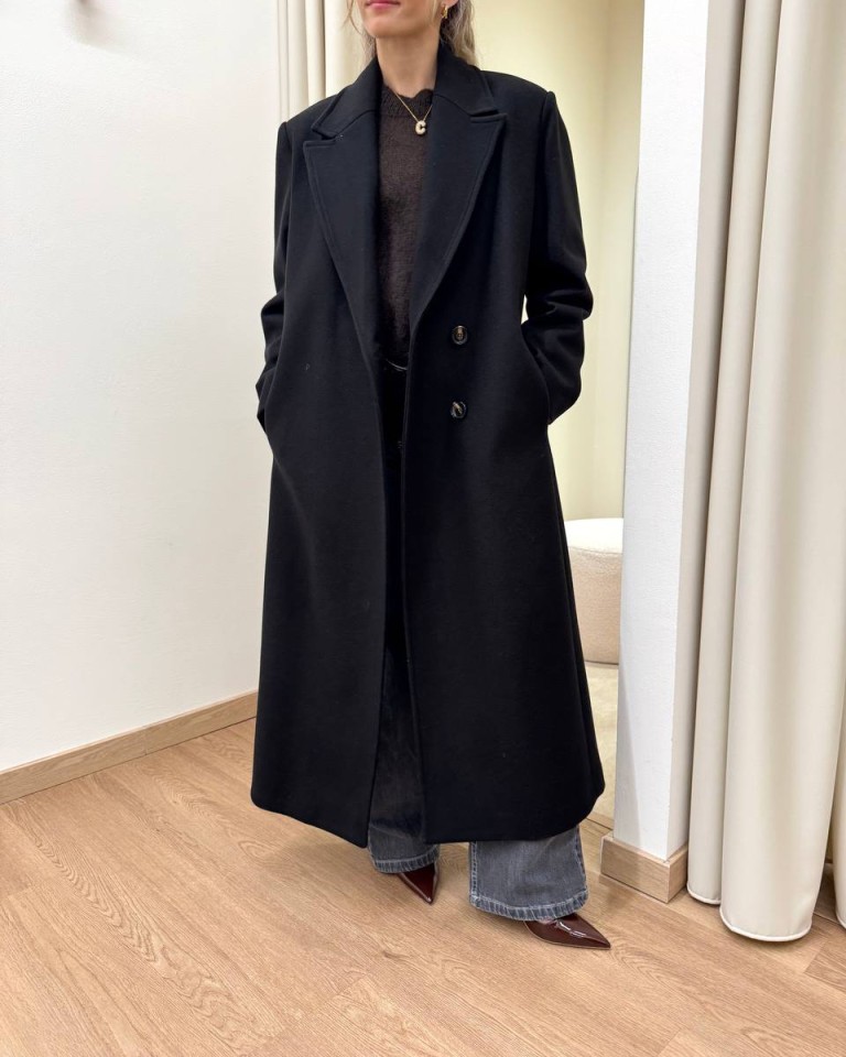 Cappotto Marianna lungo nero Souvenir Shop Online Cappotto Marianna lungo nero Souvenir