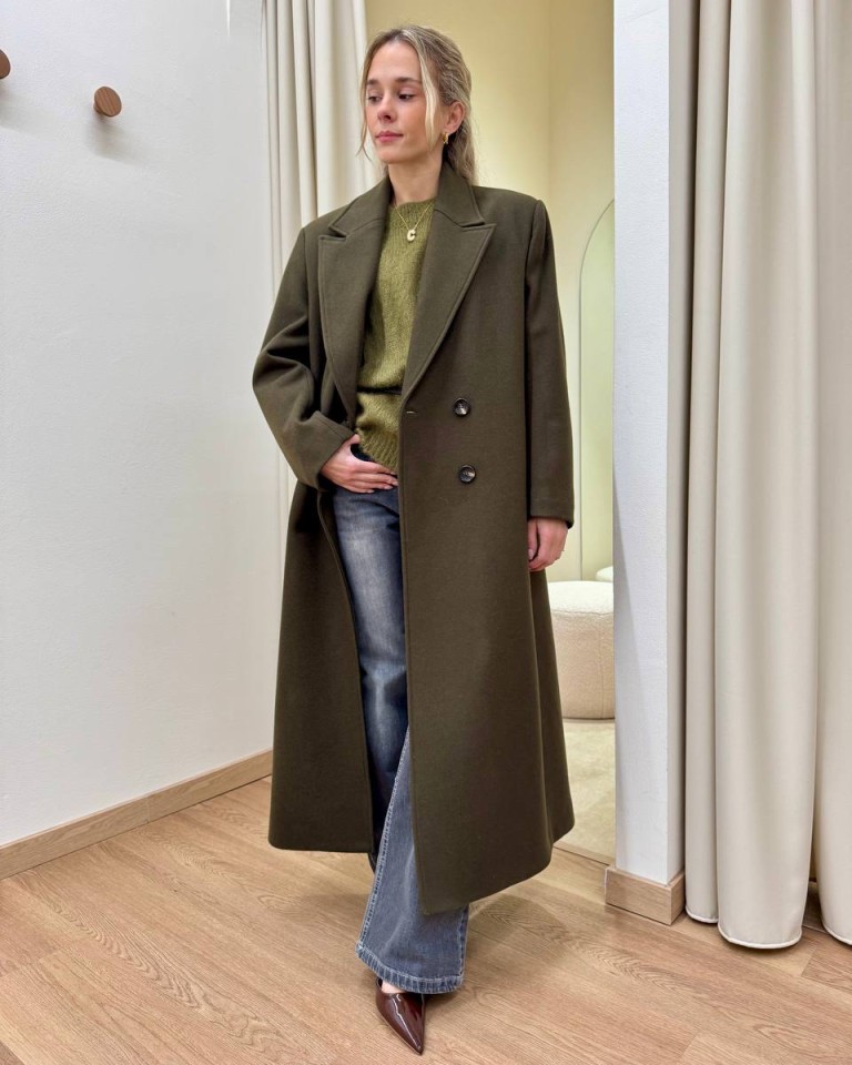 Cappotto Marianna lungo verde militare Souvenir Shop Online Cappotto Marianna lungo verde militare Souvenir