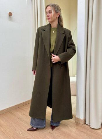 Shop Online Cappotto Marianna lungo verde militare Souvenir