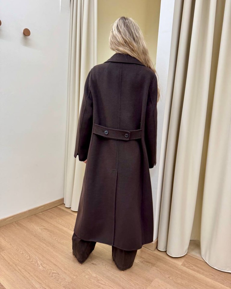 Cappotto lungo Hand Made over doppiopetto moro Vicolo Shop Online Cappotto lungo Hand Made over doppiopetto moro Vicolo