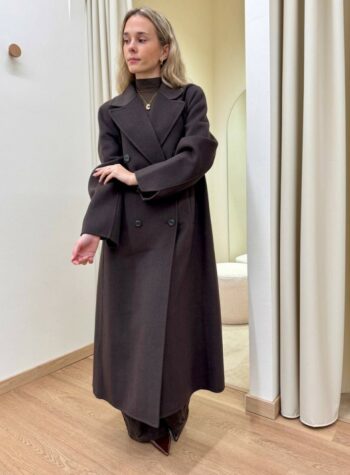 Shop Online Cappotto lungo Hand Made over doppiopetto moro Vicolo
