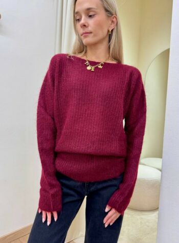 Shop Online Maglione scollo a barca marsala Kontatto