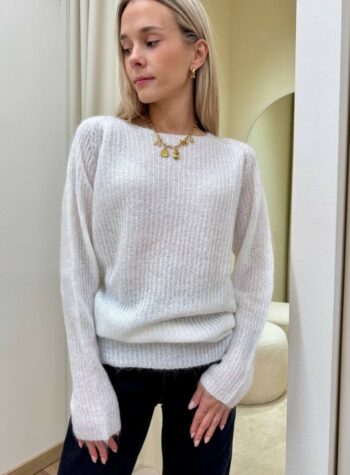 Shop Online Maglione scollo a barca panna Kontatto