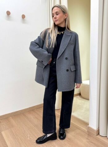 Shop Online Cappotto Hand Made corto doppiopetto grigio Vicolo