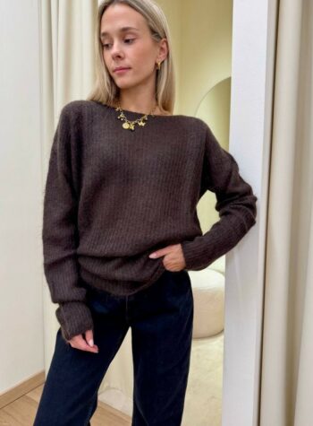Shop Online Maglione scollo a barca moka Kontatto