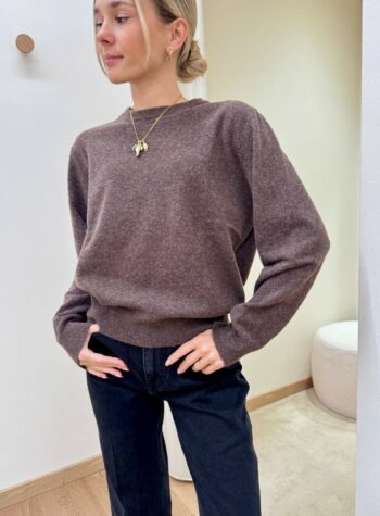 Shop Online Maglione basic con lana moro HaveOne