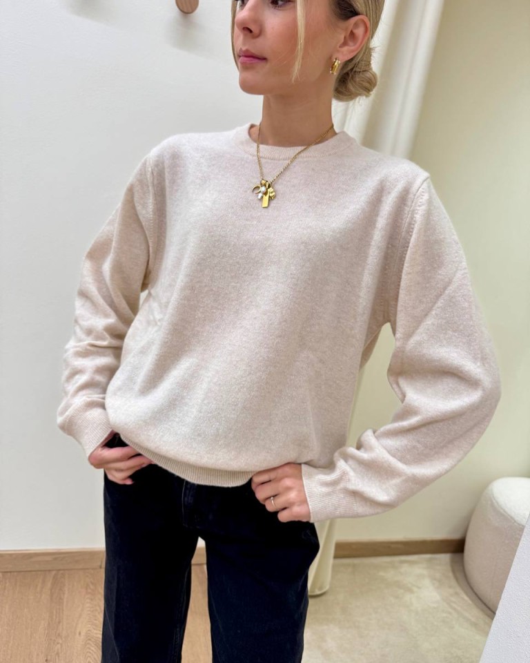 Maglione basic con lana burro HaveOne Shop Online Maglione basic con lana burro HaveOne