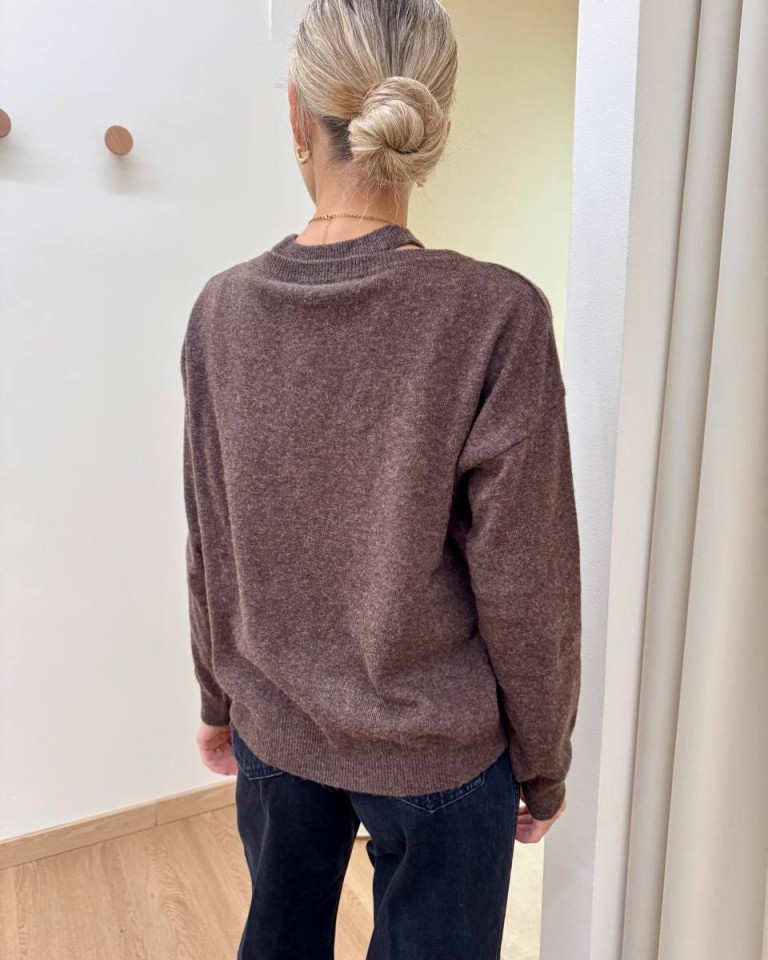 Twin set canotta e maglione con lana moro HaveOne Shop Online Twin set canotta e maglione con lana moro HaveOne
