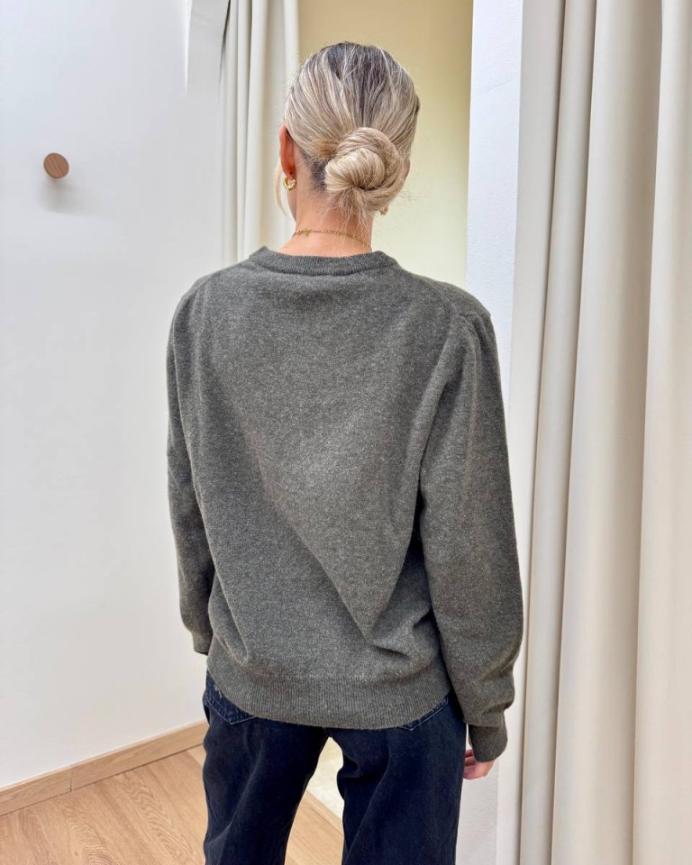 Maglione basic con lana verde militare HaveOne Shop Online Maglione basic con lana verde militare HaveOne