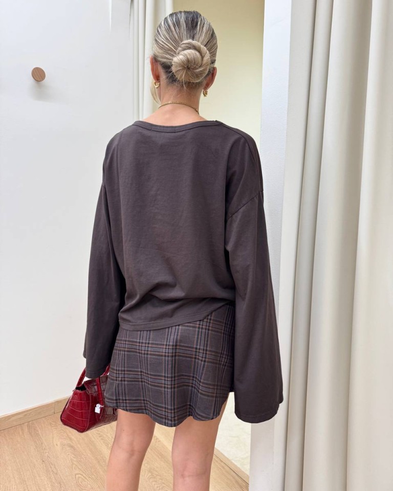 Maglia maniche ampissime moro HaveOne Shop Online Maglia maniche ampissime moro HaveOne