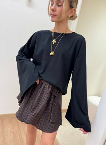 Shop Online Maglia maniche ampissime nera HaveOne