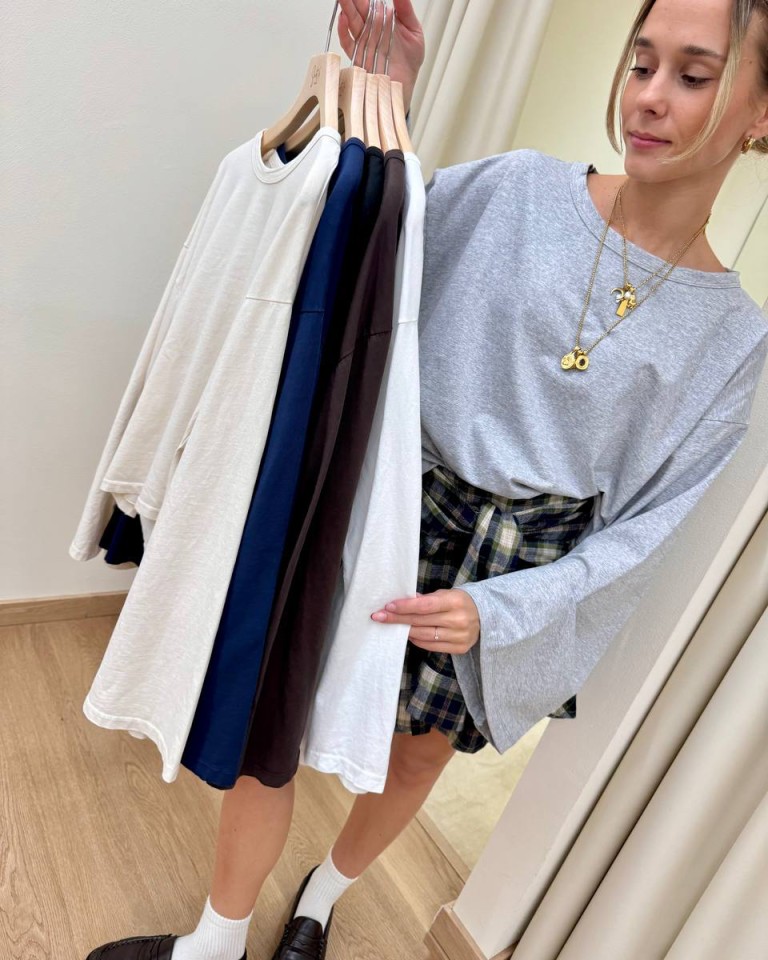 Maglia maniche ampissime moro HaveOne Shop Online Maglia maniche ampissime moro HaveOne
