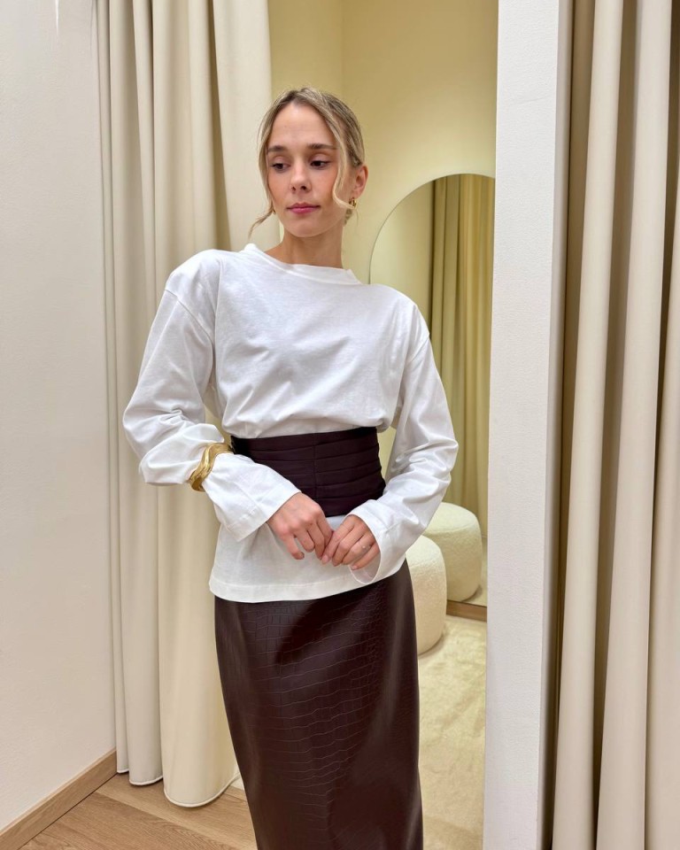Maglia over panna fascia in raso moro HaveOne Shop Online Maglia over panna fascia in raso moro HaveOne