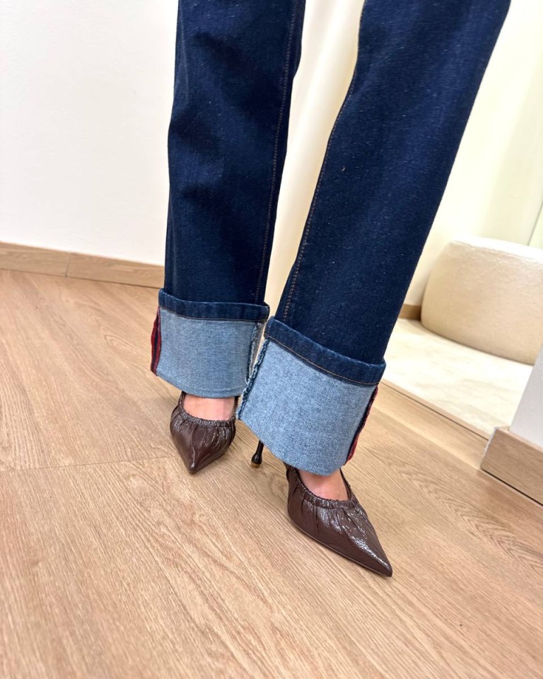 Jeans Ally con risvolto blu scuro HaveOne Shop Online Jeans Ally con risvolto blu scuro HaveOne