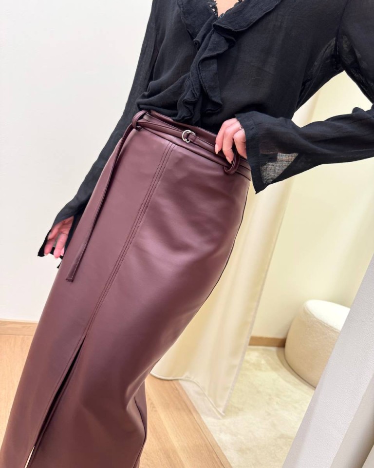 Longuette a matita ecopelle bordeaux HaveOne Shop Online Longuette a matita ecopelle bordeaux HaveOne