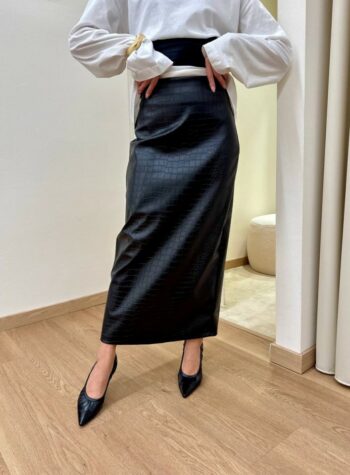 Shop Online Longuette ecopelle stampa cocco nera HaveOne