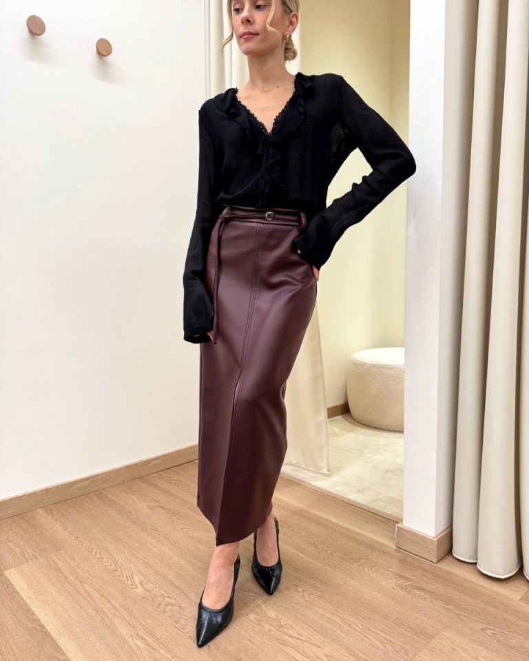 Longuette a matita ecopelle bordeaux HaveOne Shop Online Longuette a matita ecopelle bordeaux HaveOne