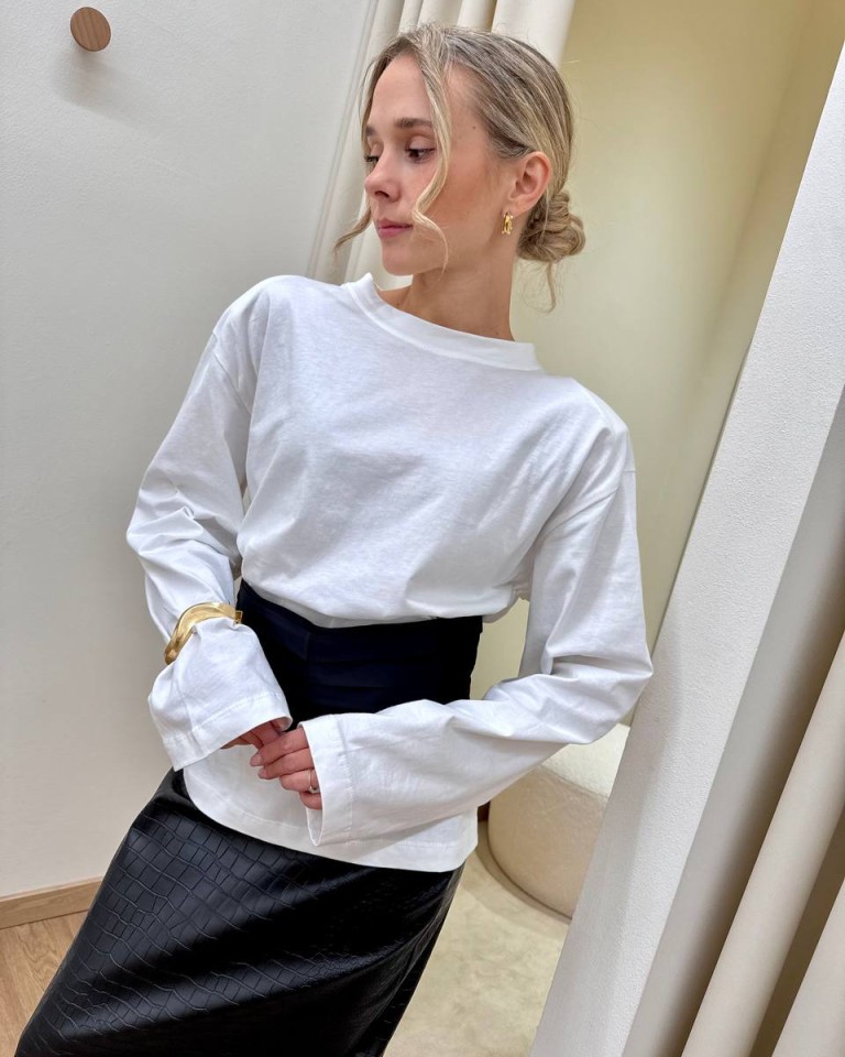 Maglia over panna fascia in raso nera HaveOne Shop Online Maglia over panna fascia in raso nera HaveOne