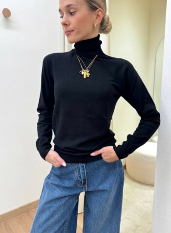 Shop Online Dolcevita maglia rasata nero Kontatto