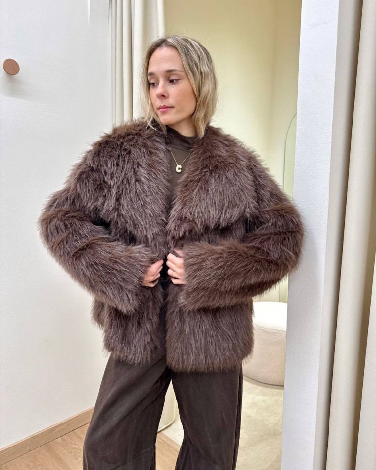 Ecopelliccia moro Vicolo Shop Online Ecopelliccia moro Vicolo