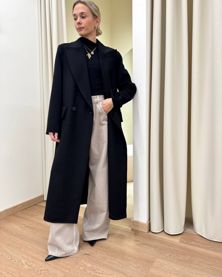 Cappotto Hand Made lungo doppiopetto nero Vicolo Shop Online Cappotto Hand Made lungo doppiopetto nero Vicolo