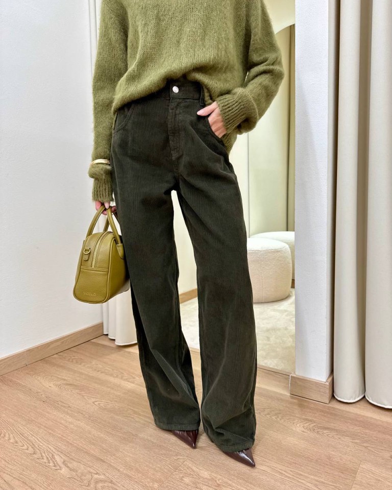 Pantalone MIA velluto rocciatore verde militare Vicolo Shop Online Pantalone MIA velluto rocciatore verde militare Vicolo