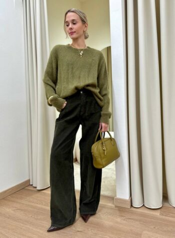 Shop Online Pantalone MIA velluto rocciatore verde militare Vicolo