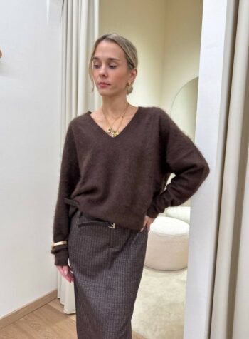 Shop Online Maglione over scollo a V moro Souvenir