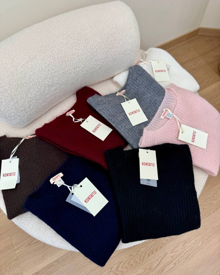 Maglione scollo a barca panna Kontatto Shop Online Maglione scollo a barca panna Kontatto