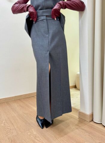 Shop Online Gonna spacco davanti grigio scuro Tensione In