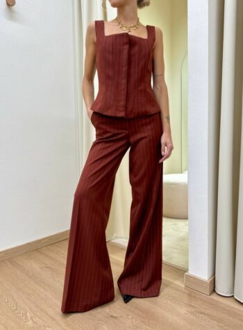 Shop Online Top bustier gessato mattone Vicolo