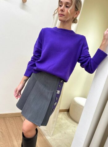 Shop Online Maglione scatoletta PURA LANA viola Tensione In