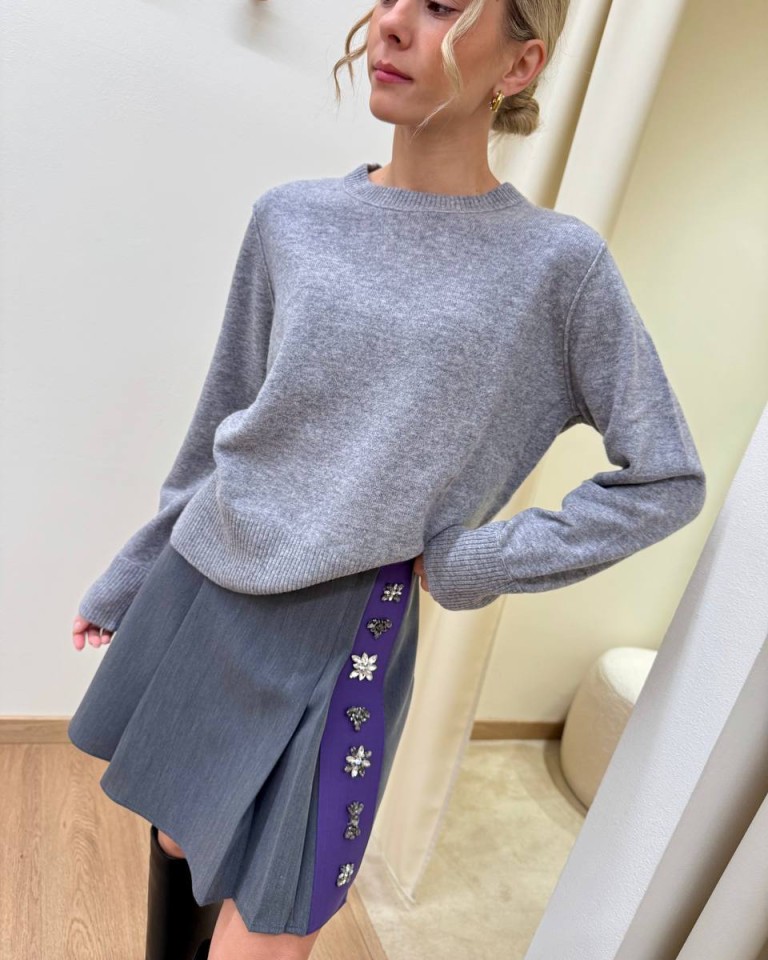 Maglione scatoletta PURA LANA grigio Tensione In Shop Online Maglione scatoletta PURA LANA grigio Tensione In