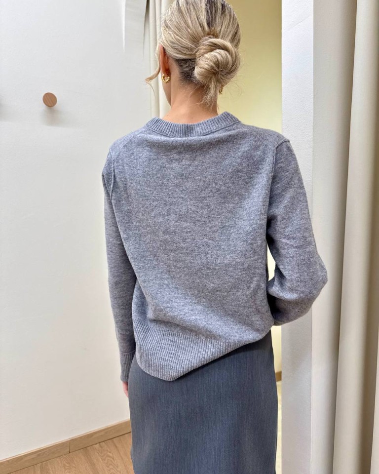 Maglione scatoletta PURA LANA grigio Tensione In Shop Online Maglione scatoletta PURA LANA grigio Tensione In