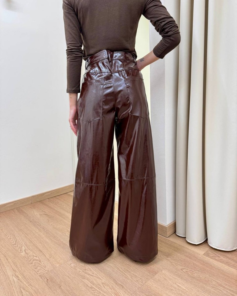 Pantalone ecopelle moro Vicolo Shop Online Pantalone ecopelle moro Vicolo