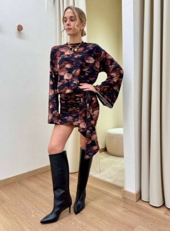 Shop Online Vestito corto fusciacca fantasia rose HaveOne