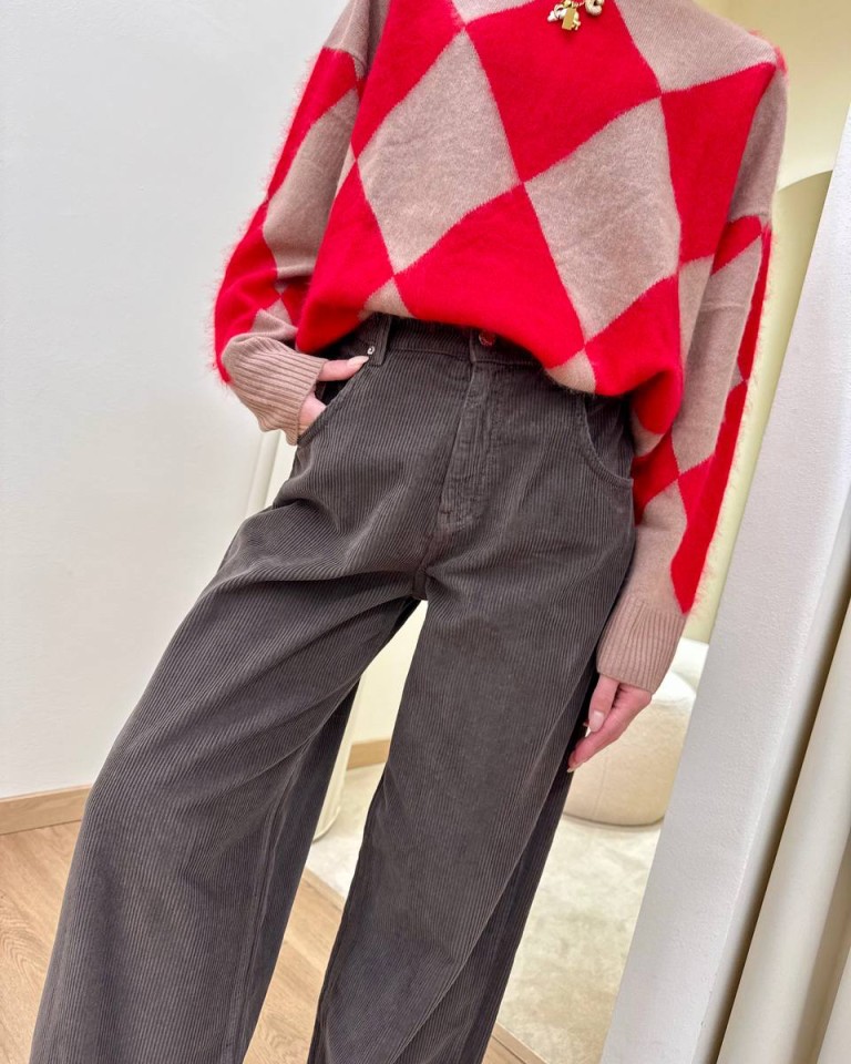 Pantalone MIA velluto rocciatore moro Vicolo Shop Online Pantalone MIA velluto rocciatore moro Vicolo