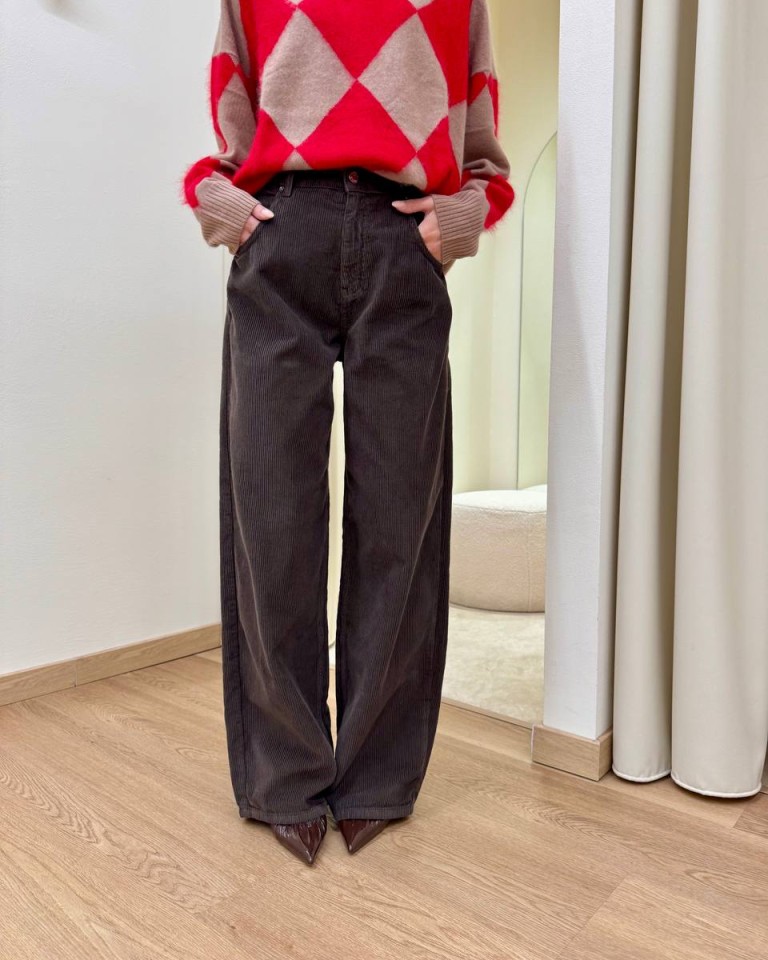 Pantalone MIA velluto rocciatore moro Vicolo Shop Online Pantalone MIA velluto rocciatore moro Vicolo
