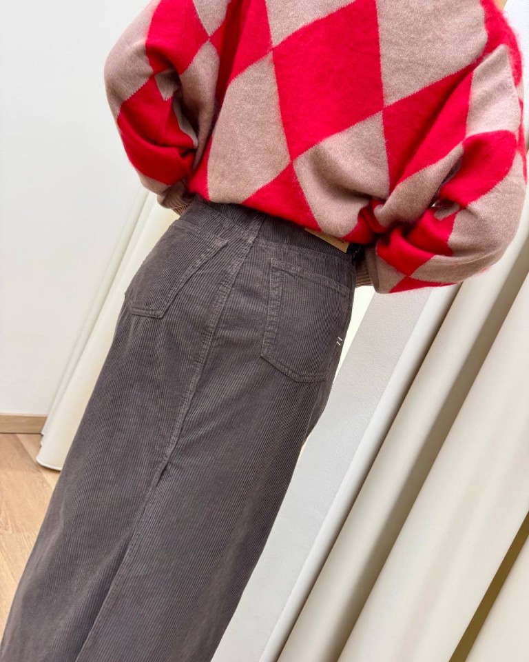 Gonna OLIVIA in velluto rocciatore moro Vicolo Shop Online Gonna OLIVIA in velluto rocciatore moro Vicolo