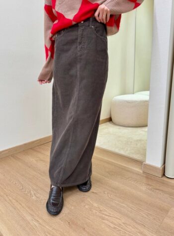 Shop Online Gonna OLIVIA in velluto rocciatore moro Vicolo