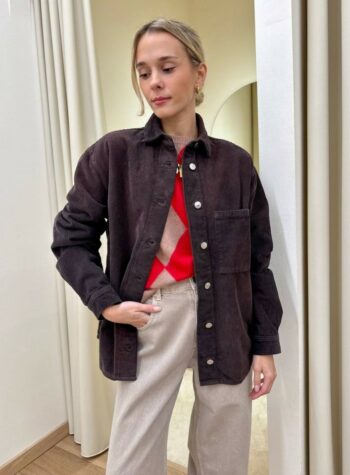 Shop Online Camicia CLOTILDE in velluto rocciatore moro Vicolo