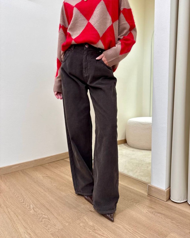 Pantalone MIA velluto rocciatore moro Vicolo Shop Online Pantalone MIA velluto rocciatore moro Vicolo
