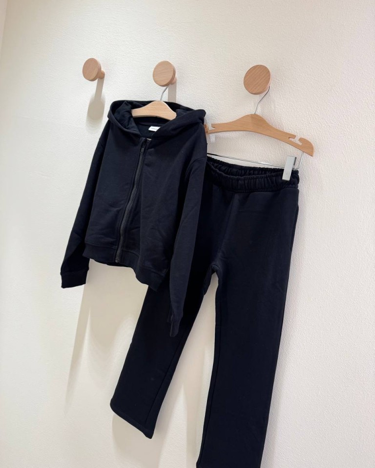 Pantalone in felpa garzata nero Name It Shop Online Pantalone in felpa garzata nero Name It