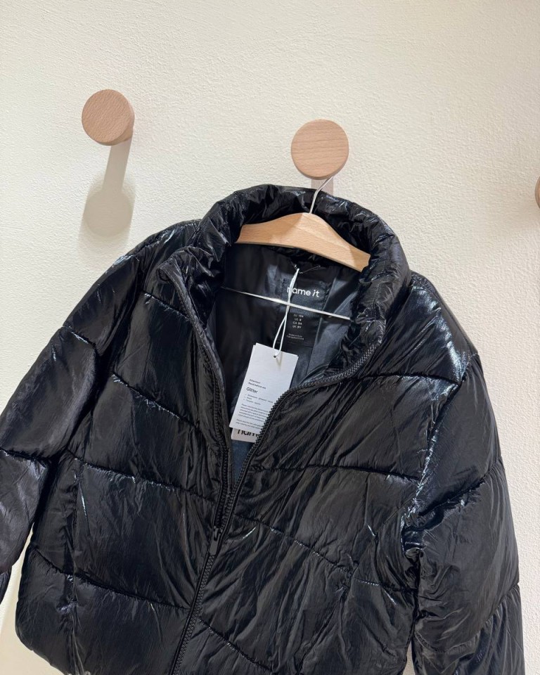 Piumino effetto laminato nero Name It Shop Online Piumino effetto laminato nero Name It