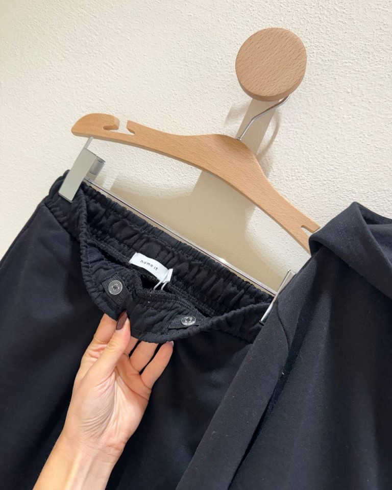 Pantalone in felpa garzata nero Name It Shop Online Pantalone in felpa garzata nero Name It